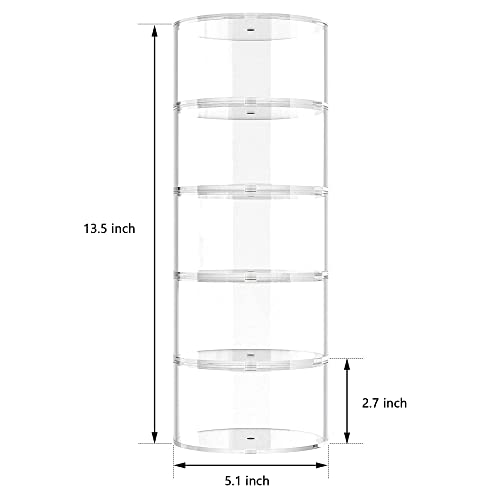 Acrylic Belt Organizer for Closet - 5 Compartments Transparent Storage Holder | Display Case for Makeup, Jewelry, Watches, Bow Tie, & Bracelets | Multipurpose Clear Containers & Versatile Design