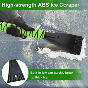 CYEVA 3 Pack 27" Snow Brush with Ice Scraper, Ice Scrapers for Car Windshield, Detachable Snow Removal Tool with Ergonomic Foam Grip for Cars Trucks SUVs (Green)