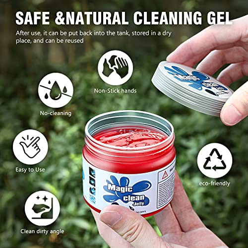 DNA MOTORING TOOLS-00254 Car Cleaning Jelly Auto Detailing Tool Universal Car Clean Gel Auto Interiors Home & Office Electronics Cleaning,Red