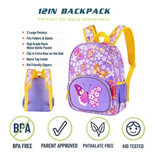 Daaupus 12-Inch girl preschool backpack,Kids Backpack for Boys & Girls, Perfect for Daycare and Preschool, Unique design print backpack for school and travel