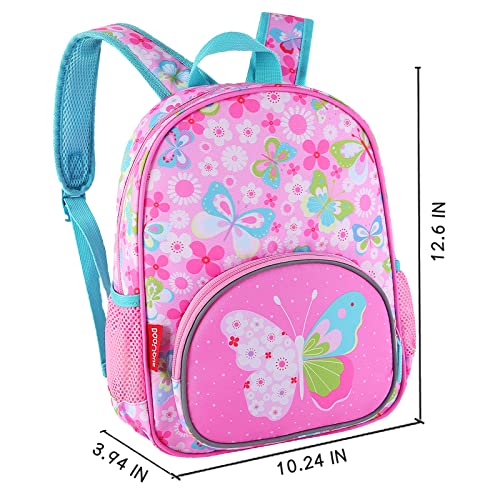 Daaupus 12-Inch girl preschool backpack,Kids Backpack for Boys & Girls, Perfect for Daycare and Preschool, Unique design print backpack for school and travel