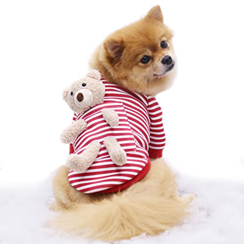 Dog Sweater Dog Sweaters for Small Medium Dogs with Pocket Bear Warm Small Dog Sweater Soft Puppy Sweaters for Small Dogs Winter Pet Dog Cat Sweater Clothes for Girls or Boys