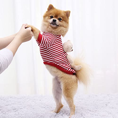 Dog Sweater Dog Sweaters for Small Medium Dogs with Pocket Bear Warm Small Dog Sweater Soft Puppy Sweaters for Small Dogs Winter Pet Dog Cat Sweater Clothes for Girls or Boys