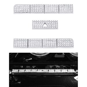 1797 for mercedes benz accessories 2020-2022 cla gla glb gle gls a-class bling ac button covers air conditioning control switch caps crystal silver 9pcs/set