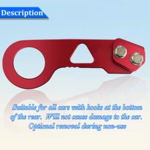 Mejiao Rear Tow Towing Hook for Universal Car,Aluminum Auto Trailer Hook-Red