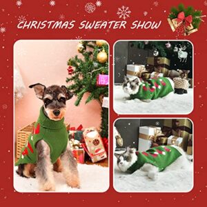 Yokee Dog Christmas Sweater Holiday Dog Apparel Dog Turtleneck Sweater Puppy Kitten Fall Dog Sweater Pet Clothes Christmas Socks Pattern Winter Clothes for Small Medium Large Dog L Dog Sweaters