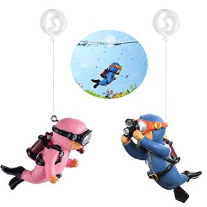 5Pcs Floating Fish Tank Decorations, Cute Little Diver Aquarium Decoration Fish Tank Aquarium Diver Ornament Accessories