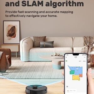 Verefa Robot Vacuum Self Emptying, Up to 70-Day Capacity, LiDAR Navigation, Robot Vacuum 270 Mins Runtime, 3000Pa Suction, Smart Mapping, Carpet Detection, Works with App & Alexa, Ideal for Carpet