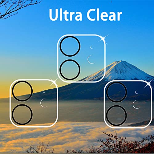 Dengduoduo 【3 Pack】 Camera Lens Protector for iPhone 11 & iPhone 12 Mini, Ultra HD, Tempered Glass, 9H Hardness, Anti-Scratch, Case Friendly, Easy to Install [No Affect on Night Shots]