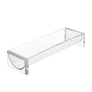 kvmorze clear cracker serving tray, transparent macaron display tray, rectangular cracker holder for serving trays, food display cracker serving tray stand for home, party, events, u shape
