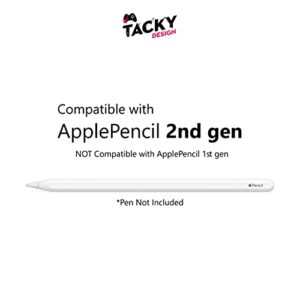 TACKY DESIGN Marbel Skin Compatible with Apple Pencil Skin- Vinyl 3m, Pink with Gold Glitter Color Pencil Sticker, Apple Pencil Cover Full wrap (2nd Generation)