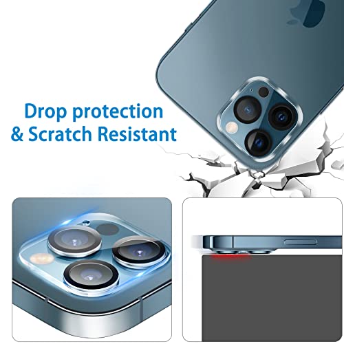 Dengduoduo 【3 Pack】 Tempered Glass Camera Lens Protector for iPhone 12 Pro Max 6.7", Ultra HD, 9H Hardness, Anti-Scratch, Case Friendly, Easy to Install [No Affect on Night Shots]