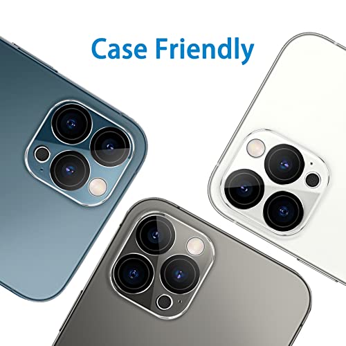 Dengduoduo 【3 Pack】 Tempered Glass Camera Lens Protector for iPhone 12 Pro Max 6.7", Ultra HD, 9H Hardness, Anti-Scratch, Case Friendly, Easy to Install [No Affect on Night Shots]