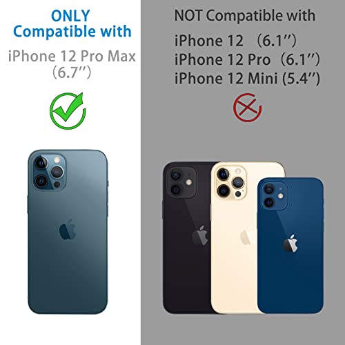 Dengduoduo 【3 Pack】 Tempered Glass Camera Lens Protector for iPhone 12 Pro Max 6.7", Ultra HD, 9H Hardness, Anti-Scratch, Case Friendly, Easy to Install [No Affect on Night Shots]