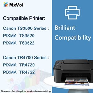 MxVol 275XL 276XL Remanufactured Ink Cartridge Replacement for Canon 275 and 276 XL PG-275XL CL-276XL Ink for Canon PIXMA TS3520 TS3522 TS3500 TR4720 TR4722 TR4700 Printers (1 Black, 1 Color Combo)