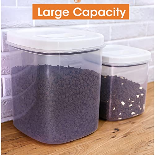 TBMax Extra Large Flour and Sugar Containers - 2 Pack 20 lbs + 10 lbs Rice Storage Container Food Storage Bins with Lids | Pantry Organization and Storage Containers