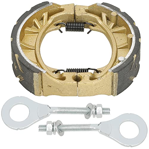 GREHUA CG125 105mm Drum Brake Shoes Pads Chain Tensioner Adjuster Kit for 212cc 196cc 6.5hp Coleman BT200X CT200U Trail 200 CT200U-EX Baja Warrior MB165 Massimo MB200 CRF70 Motorsports Mini Bike Parts