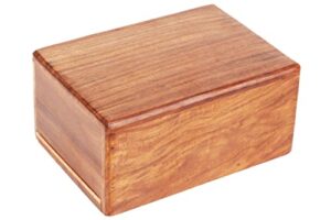 handmade wooden urn box for human ashes, cremation funeral urns box, pet memorial urns, decorative urn, cat infant adult urn, keepsake burial ash box | 6 x 4 inch