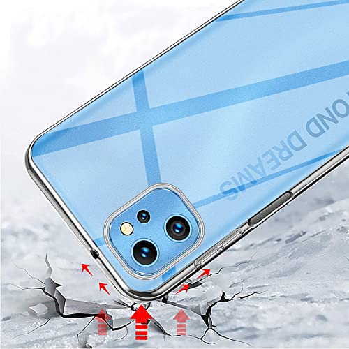 YJROP for Umidigi F3 Case with Tempered Glass Screen Protector Transparent Silicone Bumpers Anti-Scratch Shockproof Protective Phone Case Cover for UMIDIGI F3 / F3 5G / F3S / F3 SE 6.7"(Clear)