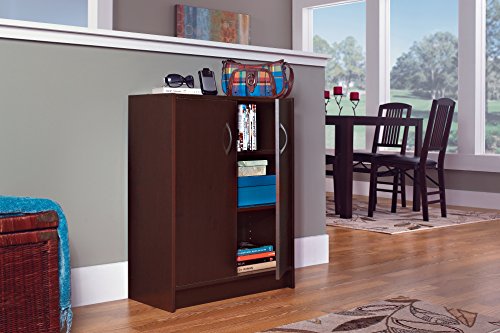 ClosetMaid 15 Cube Stackable Storage Organizer for Shoes, Bags, Crafts, Hobbies with Wood Shelves, for Closet, Entryway or Mudroom, Espresso & 8925 2-Door Stackable Laminate Organizer, Espresso