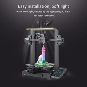 Official Creality Ender 3 LED Light Kit, 3D Printer LED Light Bar 24V 5W for Ender 3/Ender 3 Pro/Ender 3 V2/Ender 3 Neo/Ender 3 V2 Neo