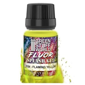 green stuff world splash gel for models, miniatures, dioramas (flaming yellow 3154)