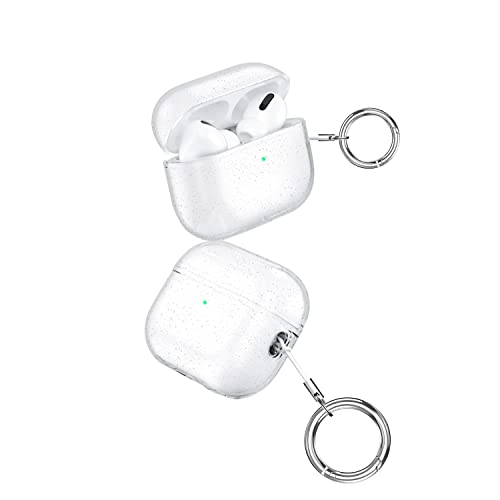 SaharaCase Sparkle Series Case for Apple Airpods Pro 2 (2nd Generation) [Rugged] Full Body Protection Antislip Grip Slim with Keychain