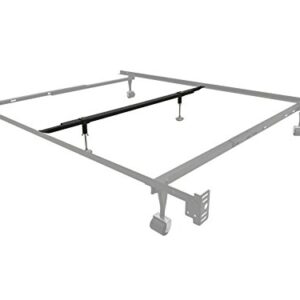 KB Designs - Metal Adjustable Bed Frame Center Support Rail System - Queen/King/Cal King