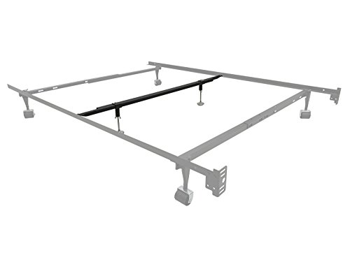 KB Designs - Metal Adjustable Bed Frame Center Support Rail System - Queen/King/Cal King