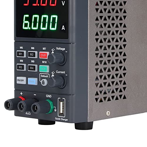 DC Power Supply, USB Fast Charging Digital Display Safe Protection Regulated Power Supply High Accuracy for Charge HDP135V6B US Plug 115V AC