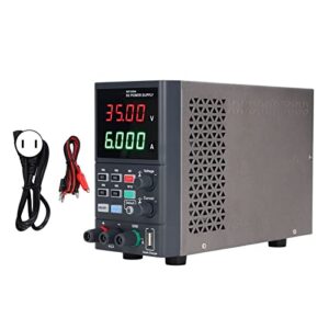 DC Power Supply, USB Fast Charging Digital Display Safe Protection Regulated Power Supply High Accuracy for Charge HDP135V6B US Plug 115V AC