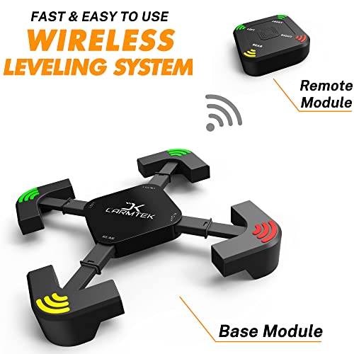 CARMTEK Level Wizard v2.0 - Wireless RV Leveling System | 2022 Camper Leveling System with Extensible Legs for an Accurate Leveling | Fast & Easy Way to Level Your RV