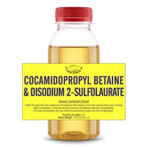 cocamidopropyl betaine & disodium 2-sulfolaurate - ultra-mild, cold processable & easy-to-handle surfactant blend for shampoo & body wash formulations - liquid - 250 g | 8.82 oz