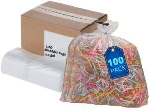 1intheoffice shredder bags 15.8 gallon, paper shredder waste bags 15.8 gal, 100/box