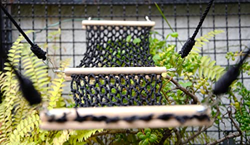 BuyLover -Chameleon Accessories cage, Reptile Hammock Climbing- Bird Ladder, Bearded Dragon, Hamster Bridge, Chicken coops Swing, Rat Toys, Parakeet, Terrarium Decor- 1 pc 22" H x 5" L