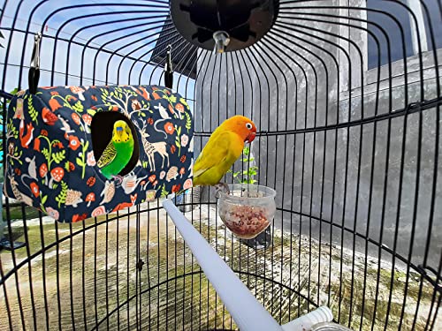 Parrot Cockatiel Warm House Bird Nest Bed Winter Hanging Hammock Birds Sleeping Bed Parrot Hideway Bed Polyester Fabric Washable for Parrot Parakeet Cockatiels Budgies Lovebird African Grey (L)