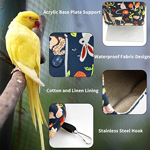 Parrot Cockatiel Warm House Bird Nest Bed Winter Hanging Hammock Birds Sleeping Bed Parrot Hideway Bed Polyester Fabric Washable for Parrot Parakeet Cockatiels Budgies Lovebird African Grey (L)