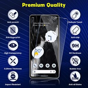 [2+2] Glass Screen Protector for Google Pixel 7 5G, 9H Tempered Glass with Camera Lens Protector for Google Pixel 7, Ultrasonic Fingerprint Compatible, Anti-Scratch, No-Bubble, HD Clear Case Friendly