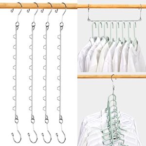closet organizers and storage,4 pack upgraded sturdy multifunctional magic space saving hangers with 8 holes closet storage organization for wardrobe heavy clothes,college dorm room & home essentials
