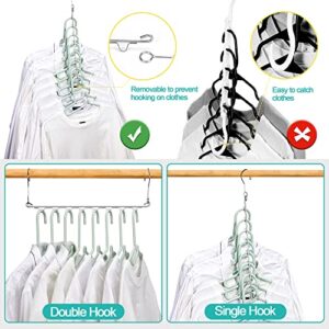 Closet Organizers and Storage,4 Pack Upgraded Sturdy Multifunctional Magic Space Saving Hangers with 8 Holes Closet Storage Organization for Wardrobe Heavy Clothes,College Dorm Room & Home Essentials