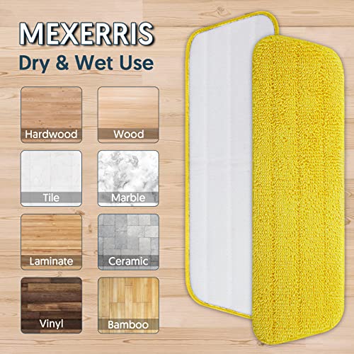 Spray Mops Heads Pads Compatible with Swiffer PowerMop - MEXERRIS Floor Mop Heads Replacement Microfiber Mop Pads Refills Reusable Mop Pads Compatible with Swiffer Power Mop All Spray Wet Mops, 7 Pcs