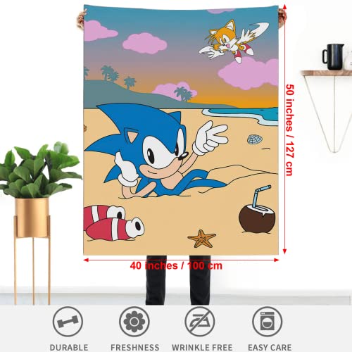 Cartoon Blanket,Ultra Soft Flannel Fleece Blanket Stylish Bedroom Living Room Sofa Warm Blanket for Family (Pic 1, 50 x 40 inches)