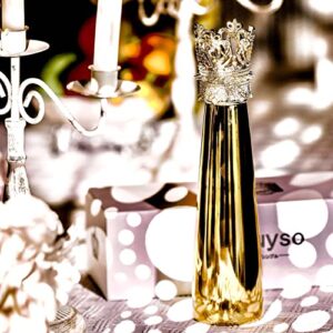 Buyso Luxury Golden Water Bottle Bling Water Bottle Reusable Insulated Stainless Steel Bling Premium Aesthetic Gift (Eletroplat Golden)