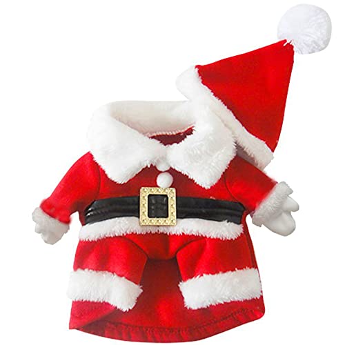 HOTUMN Dog Santa Costume Christmas Walking Dog Costume with Hat Dog Clothes Winter Funny Outfit Xmas Gift for Small Medium Dogs Cats (X-Large)