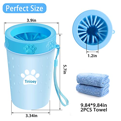 Tinioey Dog Paw Cleaner for Medium Dogs, Dog Paw Washer Pet Paw Cleaner Muddy Paw Cleaner, Dog Foot Washer Paw Buddy Paw Scrubber Paw Plunger