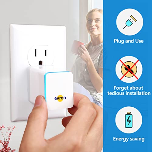 Evron Ionizers for Home,Negative Ion Plug In Folding Prongs Mobile Ionizer with Output up to 20 Million Negative Ions/Sec (Blue light 2 Pack)