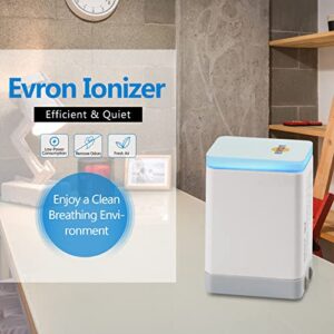 Evron Ionizers for Home,Negative Ion Plug In Folding Prongs Mobile Ionizer with Output up to 20 Million Negative Ions/Sec (Blue light 2 Pack)