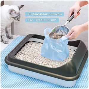 Bilibara Cat Litter Bags with Handles, Scented Poop Bags for Cats, Ultra Thick Cat Poop Bags, Leak-Proof Cat Waste Bags, Amazing Odor Sealing, Disposable Cat Litter Disposal, Large to Fit Any Scoop