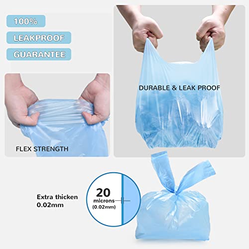 Bilibara Cat Litter Bags with Handles, Scented Poop Bags for Cats, Ultra Thick Cat Poop Bags, Leak-Proof Cat Waste Bags, Amazing Odor Sealing, Disposable Cat Litter Disposal, Large to Fit Any Scoop