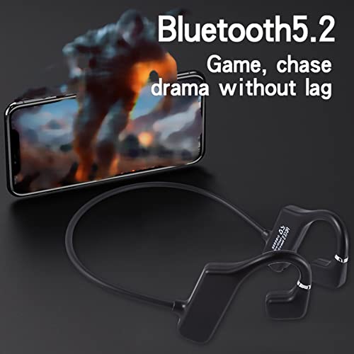 Bluetooth Headphones - Open Ear Sport Headphones, Bluetooth 5.2 Wireless Earphones with Built-in Mic, Sweat Resistant Headset for Running, Cycling, Hiking